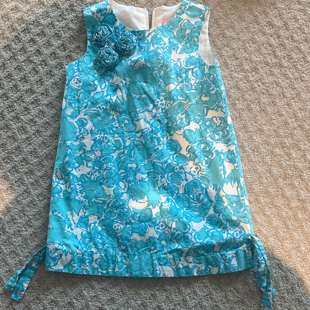Lilly Pulitzer Turquoise Floral Kids Dress